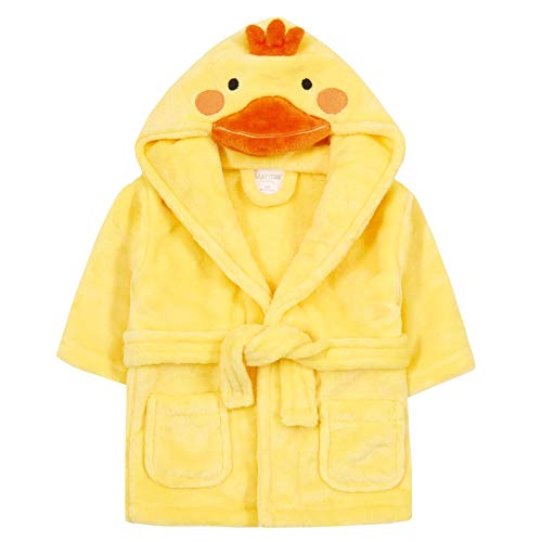 Baby Duck Fleece Robe 18C631 Yellow 0/6 Months