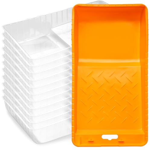 Mister Rui Paint Tray Liner, 4 Inch-11 Pieces, Small Paint Pan wi...