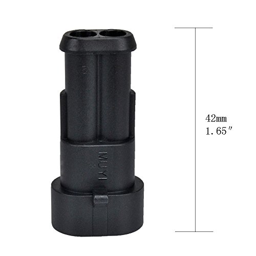 MUYI 10 Kit 2 Pin Way Waterproof Electrical Connector 1.5mm Series Terminals Water Resistend