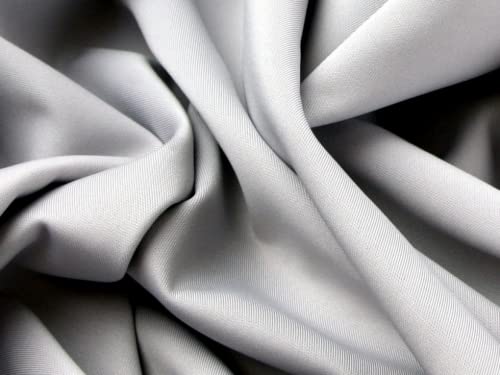 Minerva Crafts Scuba Bodycon - Tela elástica para Vestido, Color Gris Claro – por Metro