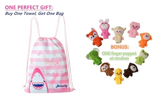 Image of Cotton Hooded Bath Towel for Kids | Wearable with Snaps