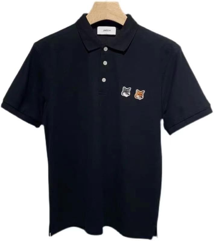 ワッペン アイロン、刺繡アップリケ帽子、ジャケット、コート、Tシャツ、ジーンズ、バックパック、漫画のキツネの頭5個 (A)