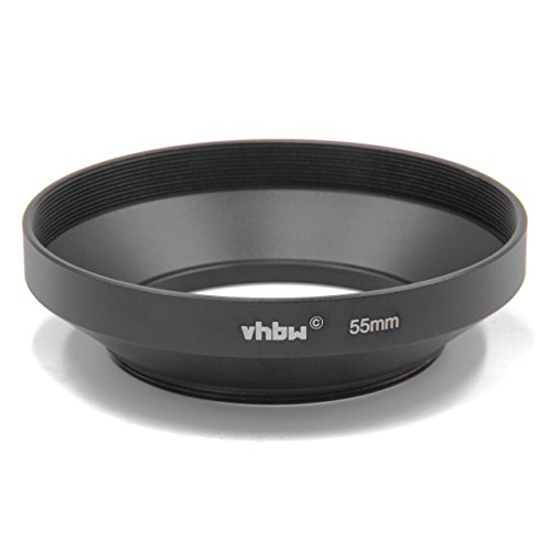 vhbw Paraluce Grandangolare da 55mm compatibile con Sony DT 18-70 mm 3.5-5.6, DT 3.5-5.6/18-55 SAM, DT 35 mm F1.8 SAM (SAL35F18) obiettivo