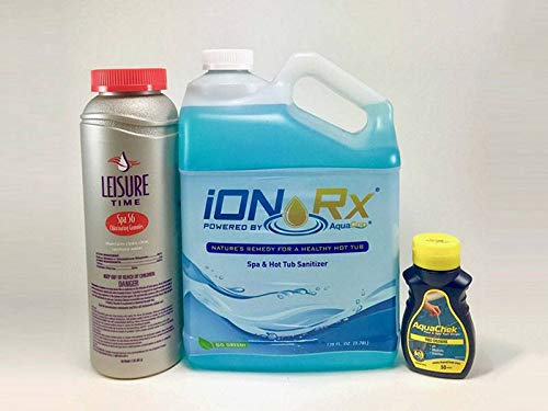 iONRx Granular Chlorine Bundle with Test Strips - Natural Hot Tub Sanitizing Treatment - Rediscover Your Hot Tub Without The Overwhelming Chemicals