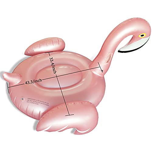 Giant Inflatable Flamingo Ride On Pool Float, Blow Up Pool Floatie With Fast Valves Swimming Floating Raft, Lounge, Summer Party Decorations Toys For Kids Adults, Large #TOP1