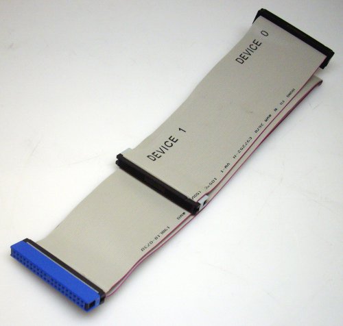 IDE ide - Cavo a nastro IDE ATA UDMA 66 / 100 / 133 per disco rigido, 3 terminali, 40 poli, 40 cm
