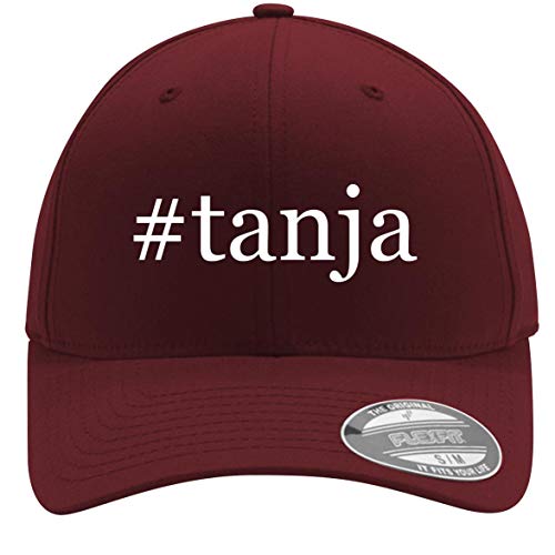 #Tanja - Adult Men's Hashtag Flexfit Baseball Hat Cap, Maroon, Large/X-Large