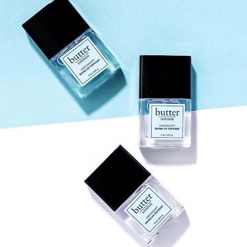 Butter London Hardwear Shine UV Topcoat - Prevents Chipping and Smudging - Delivers Sheer Coverage w