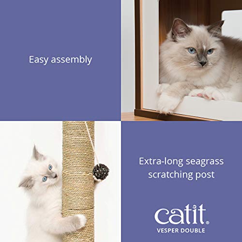 Vesper Cat Tree doble color nogal 52048 miniatura 4