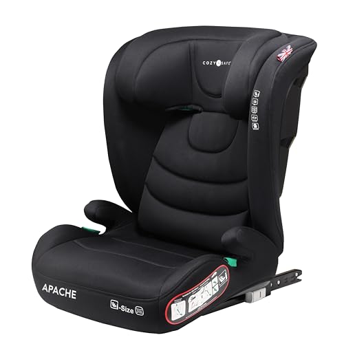 Cozy N Safe Apache i-Size High Back Booster Car Seat 100-150cm, ISOFix, Side Impact Protection, Adjustable Headrest, Group 2/3 Kids Car Seat (Onyx) - Image 4