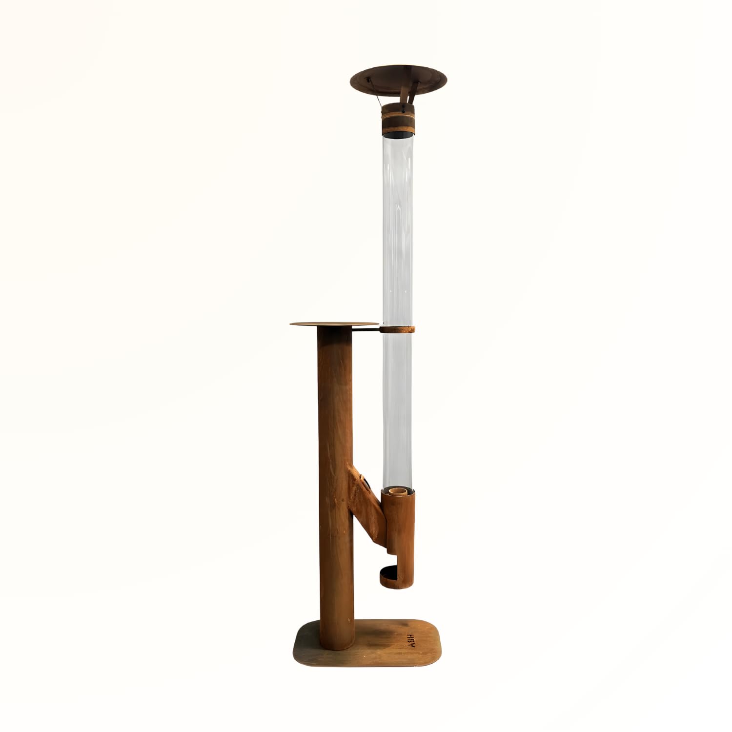 Poêle à granulés Acier Corten 183 cm Cheminée de Jardin Chauffage de terrasse