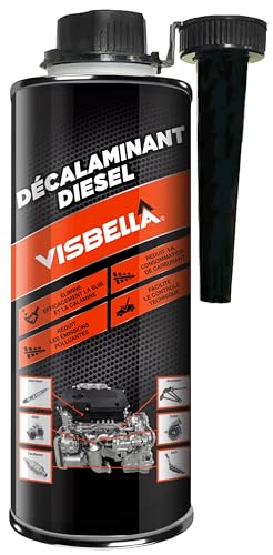 Visbella - Nettoyant Décalaminant Diesel - Décrassant Moteur Diesel 6 en 1 - Réduit la consommation de Carburant - Facilite Le contrôle Technique - Nettoie...