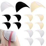 VEGCOO 6 Pares Hombreras Mujer Autoadhesivas, Hombreras de Esponja Transpirables, Reutilizables y Sin Costuras, Hombreras para Ropa, Trajes y Disfraces