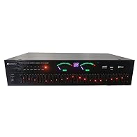 Upgrade the luxurious aluminum alloy brushed panel to prevent the peeling and rusting of the iron panel Fashionable LED spectrum display, long light/marquee function, more beautiful and dynamic Classic large remote controller operation, closer to hum...