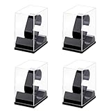 Lansls Présentoir à Montre En Acrylique Transparent 4 Pcs Porte Montre Vitrine Support De Présentoir Pour Montre Bracelet Pour Les Femmes Hommes à La Maison Ou En Magasin Utilisez Transparent (Noir)