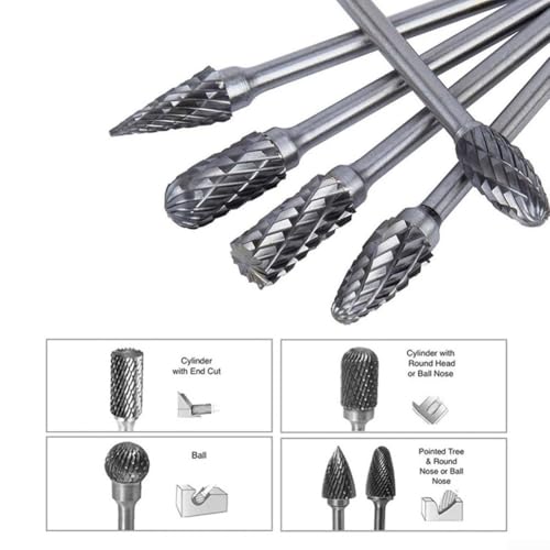 Set de 5 fresas de carburo de 100 mm doble corte miniatura 3