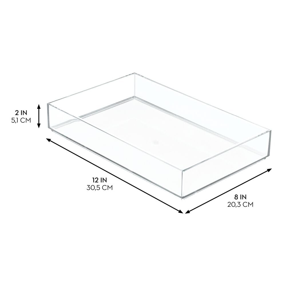 iDesign Clarity Wkład na Sztućce, Tworzywo Sztuczne, Przezroczysty, 20,3 cm x 30,5 cm