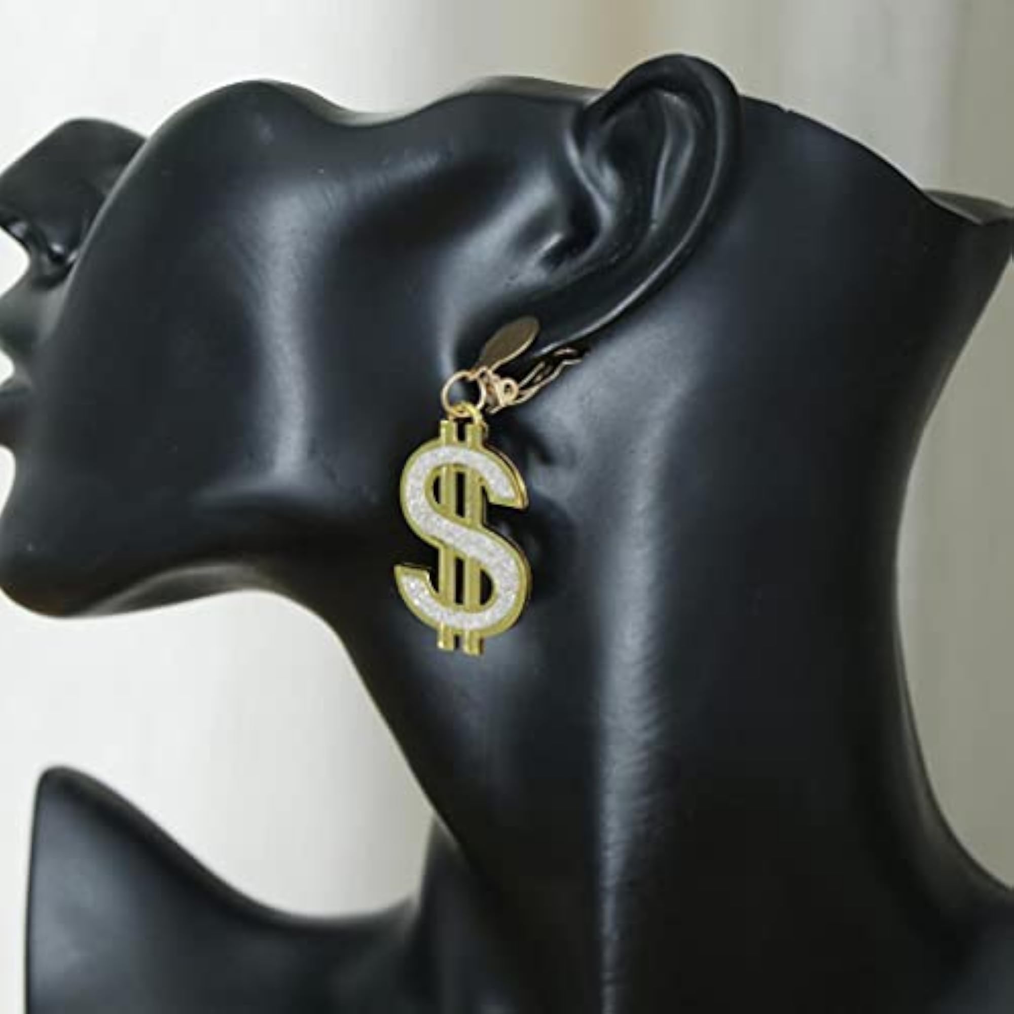 PVC Dollars Earrings Costume Party Accessory