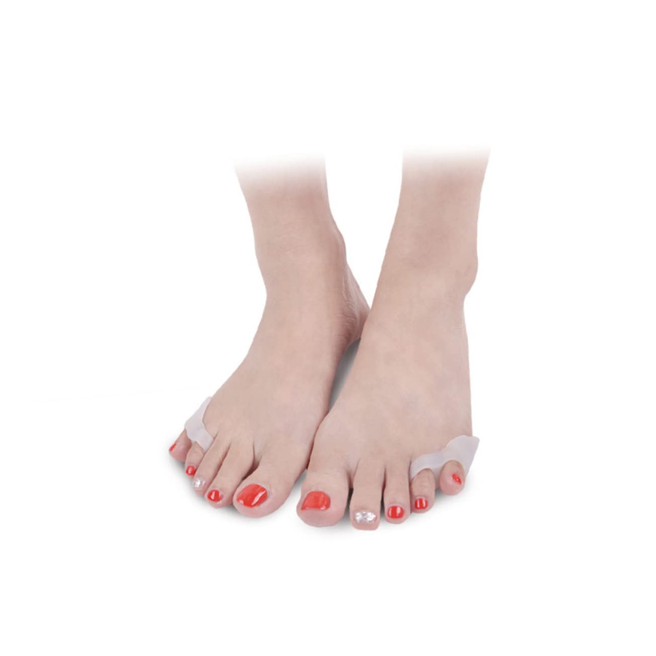 FOMIYES Toe Separator Straightener 2pcs Toe Separators for Gel for Bunions Comfortable Material