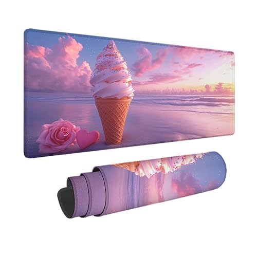 Tapis de souris XXL rose 800x400mm grand format antidérapant