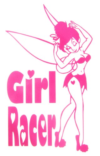 PINK TINKERBELL GIRL RACER CAR DECAL,STICKER,CAR GRAPHIC