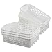 Fiaze 3-Pack Medium Plastic Storage Baskets / Trays Organizer, White