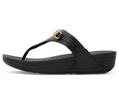 Image of FitFlop Women's Lulu Square-Chain Leather Toe-Post Sandals