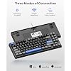 Kisnt KN85 Wireless Mechanical Keyboard, 75% Layout, Bluetooth/2.4GHz/USB-C, Custom RGB Backlit, Hot-Swappable Linear Switch, Creamy Sound for Gaming/Typing (Textured Black)