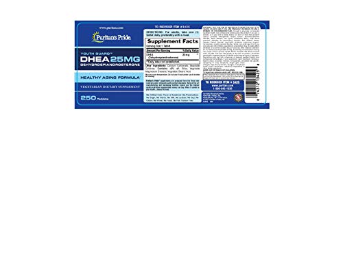 Puritan's Pride Dhea, Anti-Aging 25 Mg-250 Tablets #TOP1