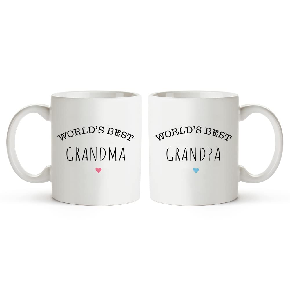 FatbabyGrandparents Gifts from Grandkis,Grandma and Grandpa Couple Coffee Mugs,Father's day Mother's day Christmas Day Gifts for Grandparents