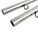 cladele Spreader Bar Silver Adjustable Exercise Stainless Steel Bar with 2 Fixed Rings, Yoga Training Fitness Gear, Workout Bar,Sports Gym Kit