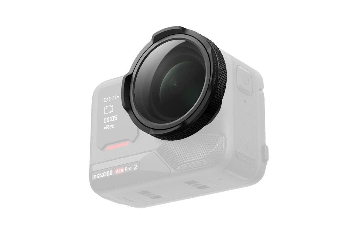 Insta360, Ace Pro 2 Close-Up Lens, lente macro per action camera con messa a fuoco ravvicinata 10-75 cm e dettagli ultra nitidi, Nero, CINSCBGF
