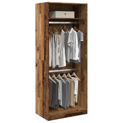 Genérico Armario de Madera de ingeniería Madera Envejecida 80x50x200 cm,Mobiliario,Armarios y Almacenamiento,Armarios roperos,3307799