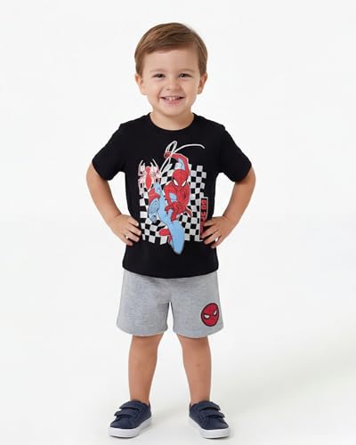 Image of Marvel Boys' Short Sleeve Crew Neck T-shirt and Shorts Set