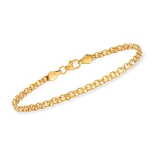 Ross-Simons Italian 14kt Yellow Gold Bismark-Link Bracelet. 7 inches