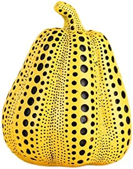 SHENGTIAN Pumpkin Statue, Yellow Polka Dot Pumpkin Statue, Mini D...