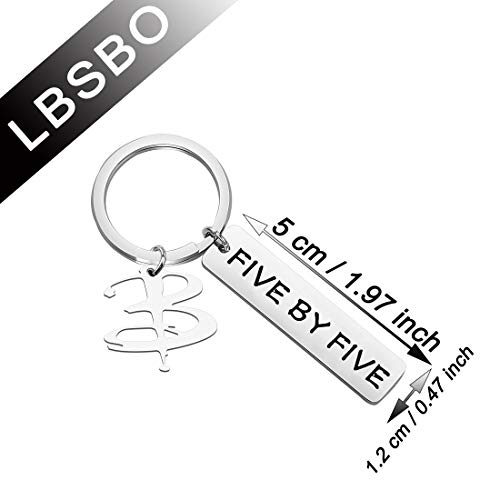 Buffy Vampire Inspired Gift Five by Five Keychain 90's Television Gifts2