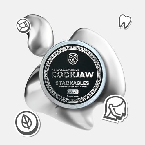 ROCKJAW® Premium Tough Jawline Mastic Gum | Stackables | Re-Chewable, Hand-Picked Mastic Gum Crystals | 100% Natural | Aspartame-Free | Sweetener-Free | Sugar-Free