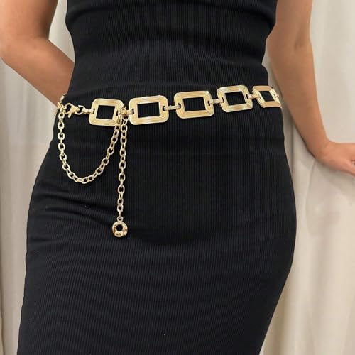 Ammiko Waist Chain Belt for Women Fashion Body Belly Link Belt Ring Metal Chain Belts for Jeans Dress Alloy Ladies2
