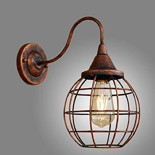 Applique murale cage fer noir E27 pour supprimer les zones d'ombre dans un couloir sombre