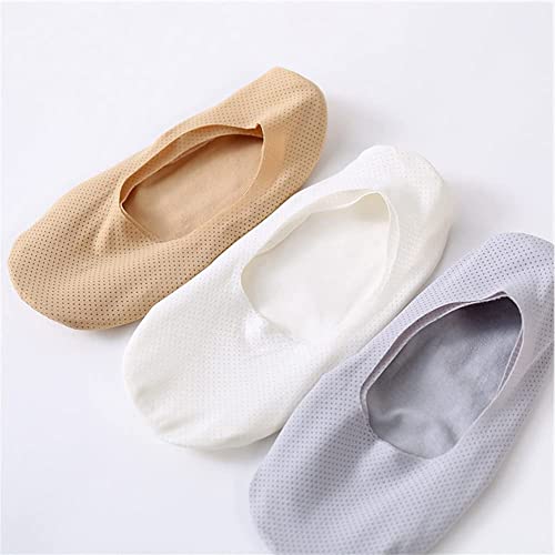 Gossiribbn 5 Pairs Breathable Ice Silk Socks For Men, Low Cut Liner Non Slip Thin Invisible Sports Socks (Skin) #TOP6