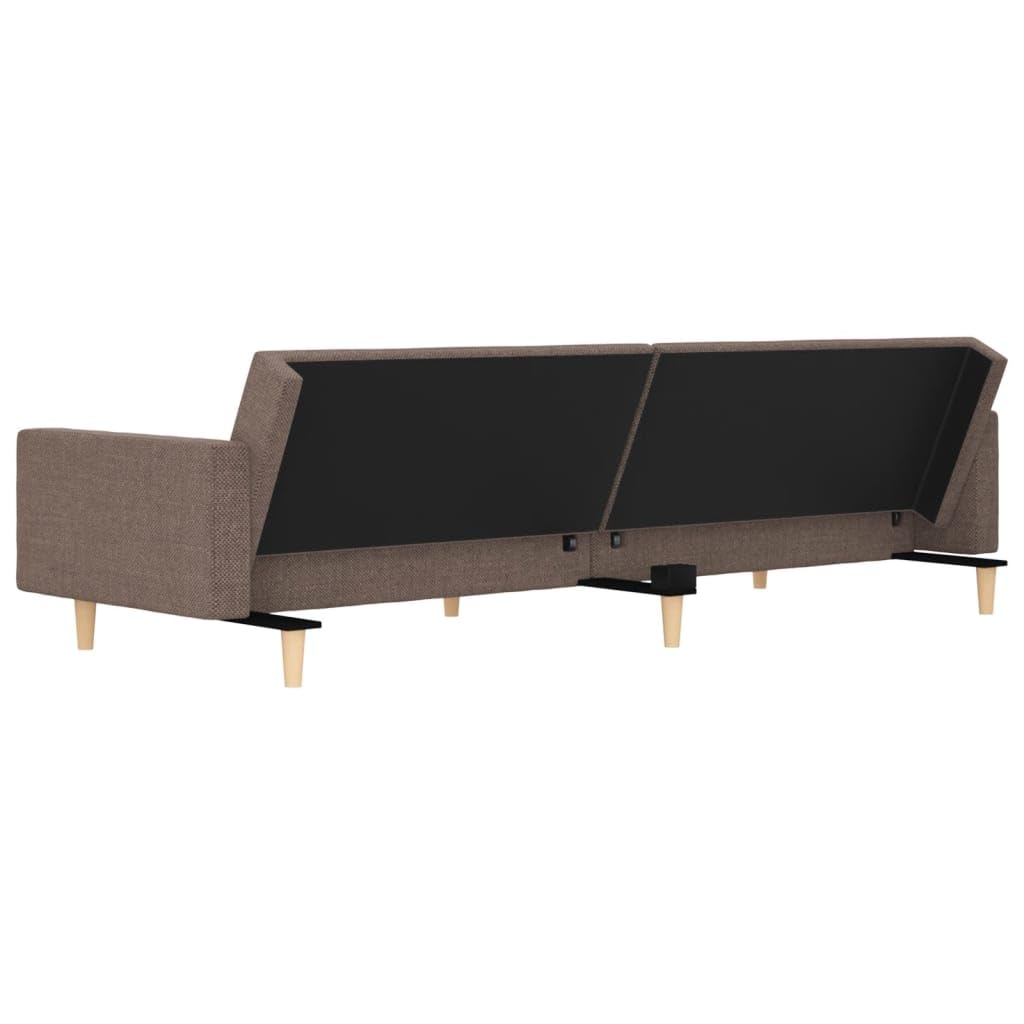 Sofá cama de 2 plazas con función de sueño, sofá plegable con 2 cojines, tela topo, marco de madera estable, cama de invitados 2 en 1 para sala de estar y habitación de invitados, 220 x 84,5