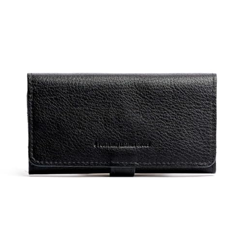 Portland Leather Goods Trifold Wallet for Women – Handmade from the Finest Full-Grain Hides – Features Ten Card Slots – Pebbled Black