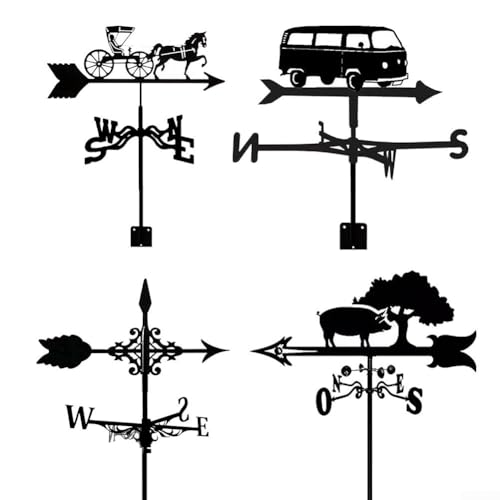 Zilimontt Paleta meteorológica de metal animal 3D, paleta meteorológica para techo, indicador de dirección del viento, accesorios de decoración de techo para jardín, patio, decoración de techo, forma
