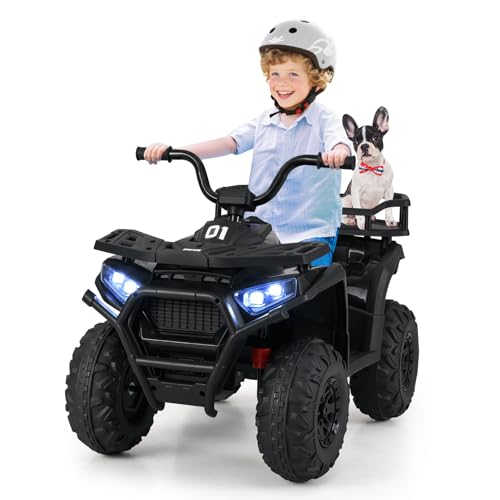 OLAKIDS 24V 4x4 Ride on Car, Kids ATV Quad with
