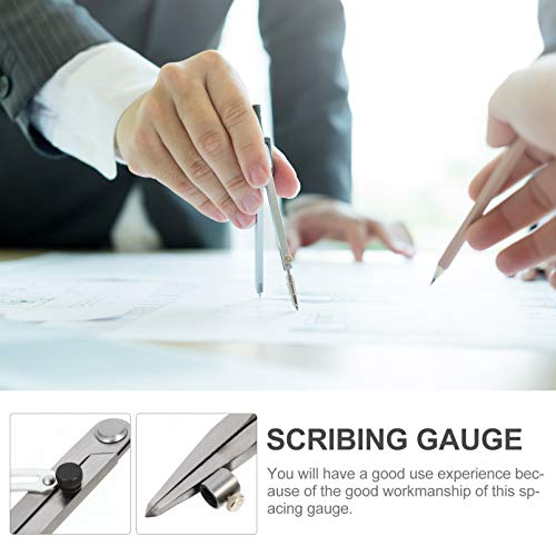 VILLCASE Bússola para Marcenaria Com Porta-Lápis Espaçador Ferramenta de Mão para Desenhar Círculos