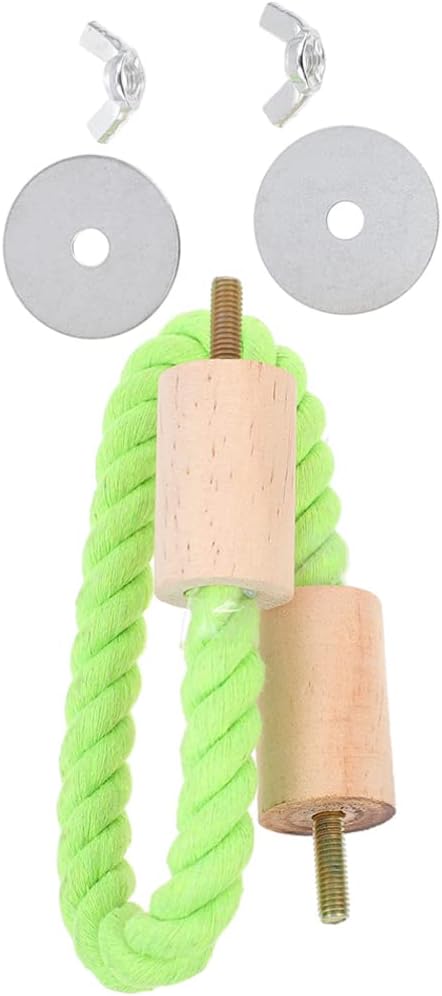 Ipetboom Hanging Parrot Stand Stick Perch Toy for Parakeets Cockatiels and Birds Cotton Material for Bird Cage Play and Exercise