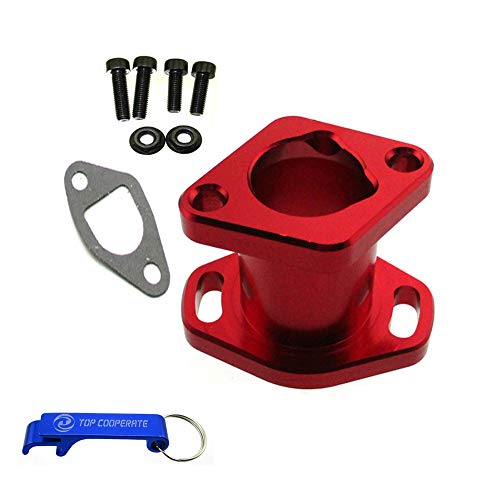 TC-Motor Red Racing Performance Intake Pipe Inlet Manifold Gasket Screw for Predator 212cc for Honda GX200 for 6.5HP Chinese OHV Engines for Chinese 196cc Clone Engines Mini Bike Go Kart