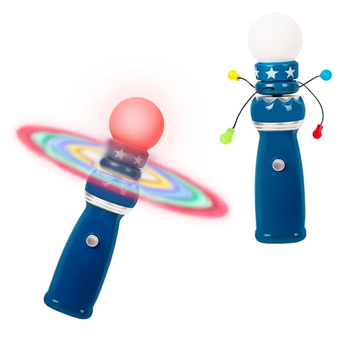Image of Windy City Novelties Hand-Held LED Light Up Galaxy Spinner - Colorful Flashing Lights for Parties, Events, and Fun