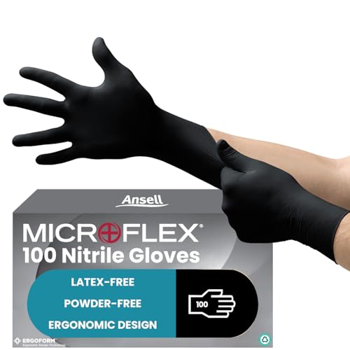 Ansell Microflex 93-732, Multipurpose Nitrile Disposable Gloves...